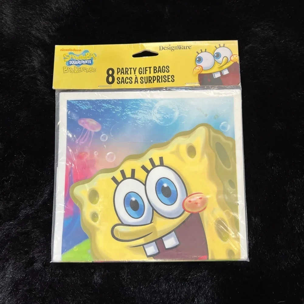 SpongeBob Party Gift Bags (Pack of 8) – Fun Birthday Favor Bags